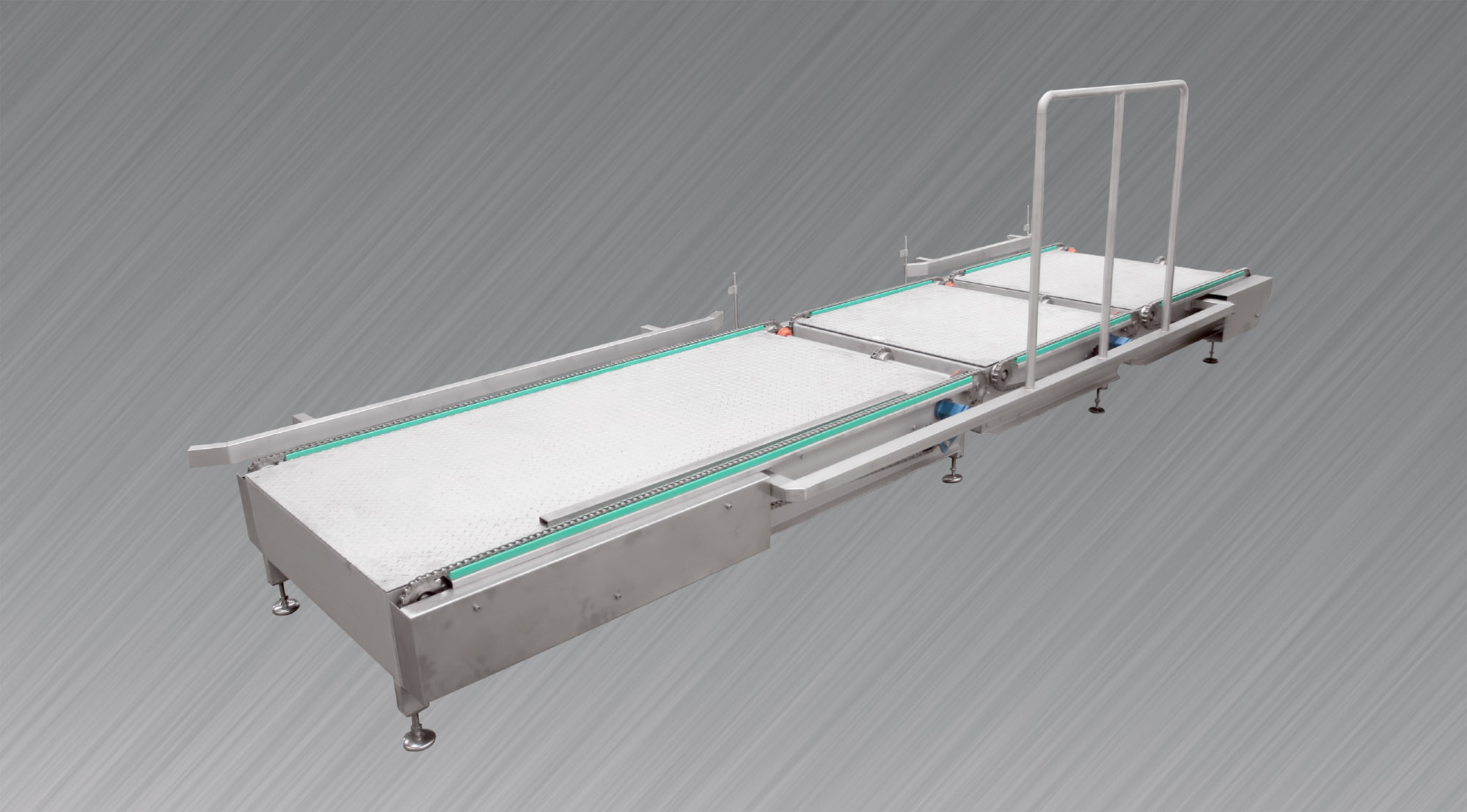 Tapete transportador modular para peixe pelágico