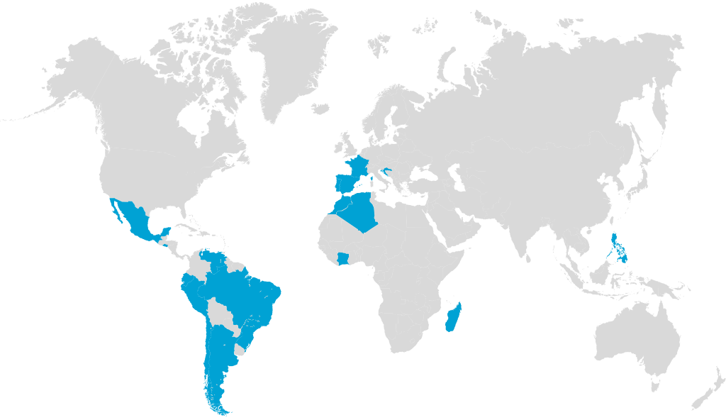 Presencia internacional de TACORE en el mundo